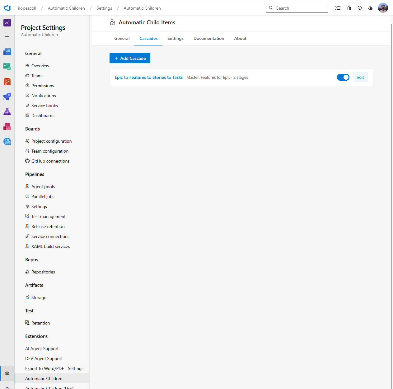 Cascades Overview Screenshot