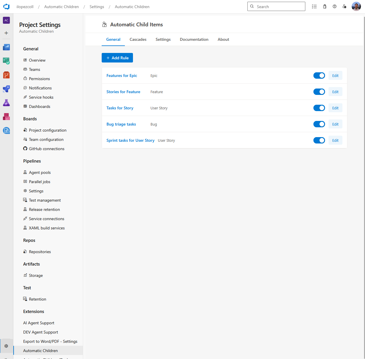 General Rules Screenshot